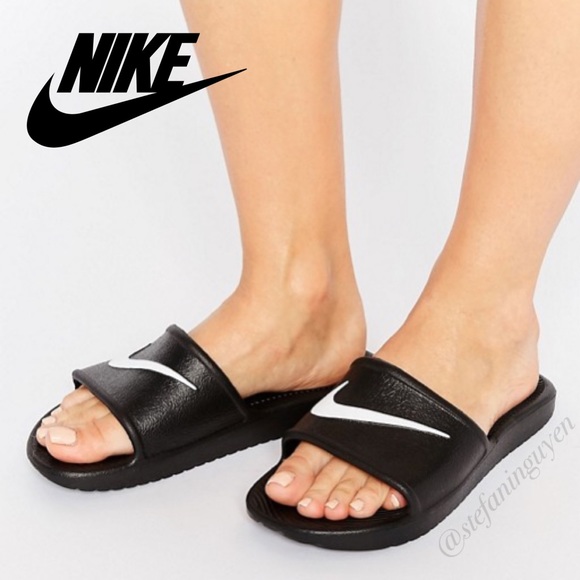 nike black sliders womens